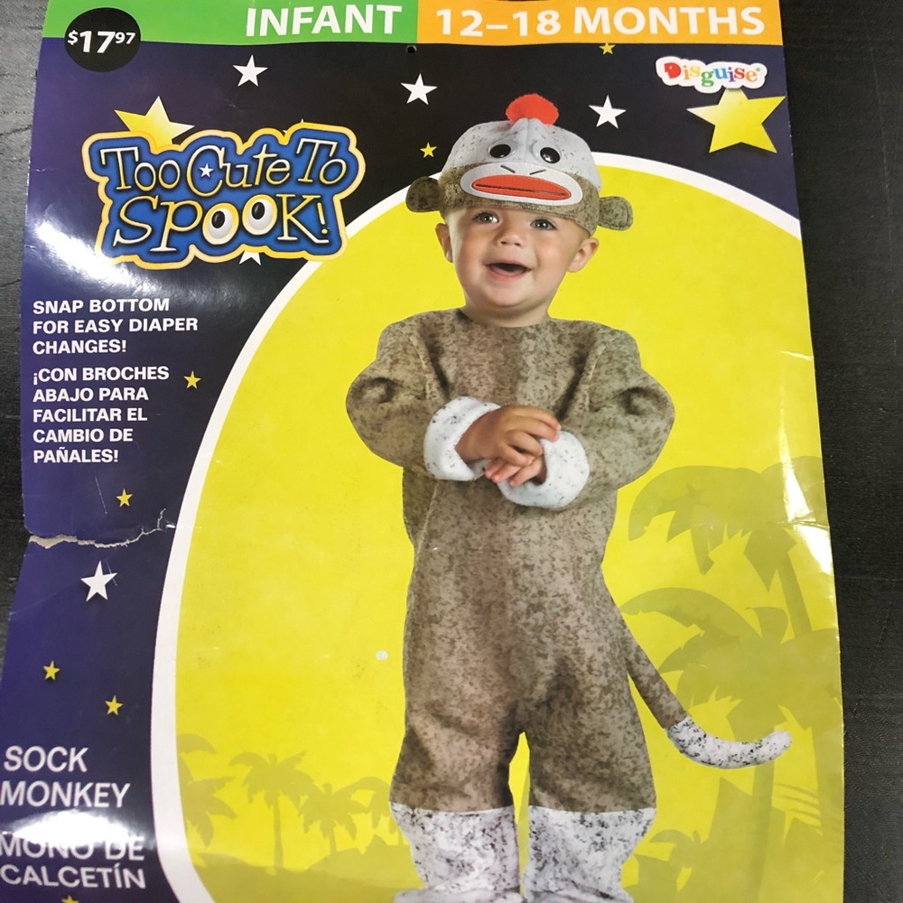 Sock Monkey 12-18 months Halloween Costume!